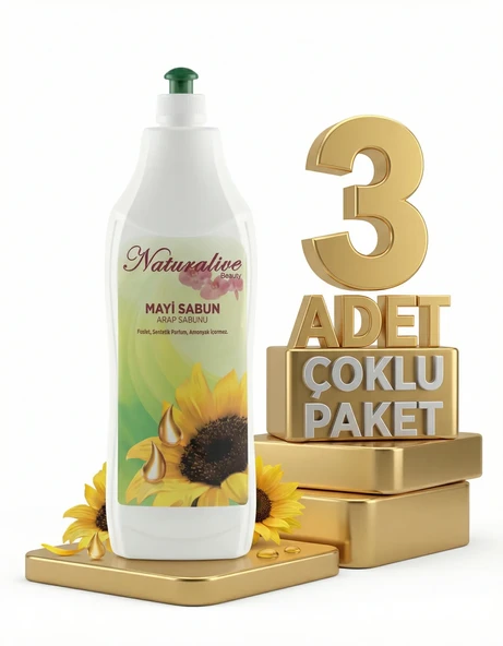 Naturalive Mayi Arap Sabunu 3x1 Lt - Resim 2