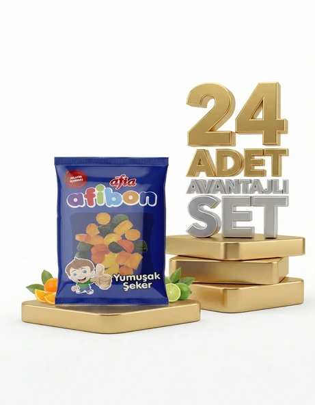 Afia Afibon Yumuşak Şeker 24x80 Gr - Resim 2
