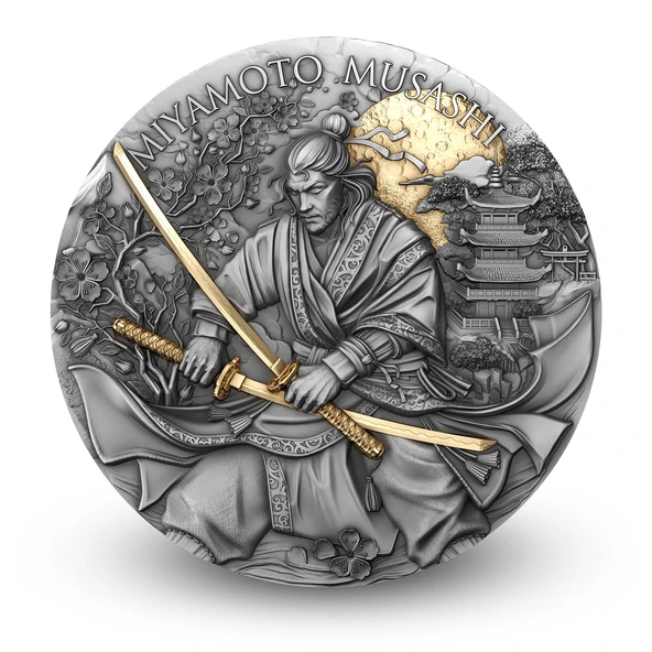 AgaKulche Samuray Gümüş Sikke Coin - Resim 3