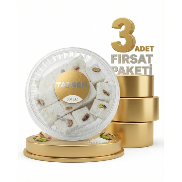 Tatşen Lokum Fıstıklı Sultan 3x300 Gr ürün görseli 1