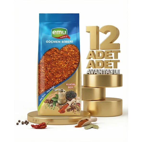 Emu Göçmen  Acı Pul Biber 12x40 Gr ürün görseli 1