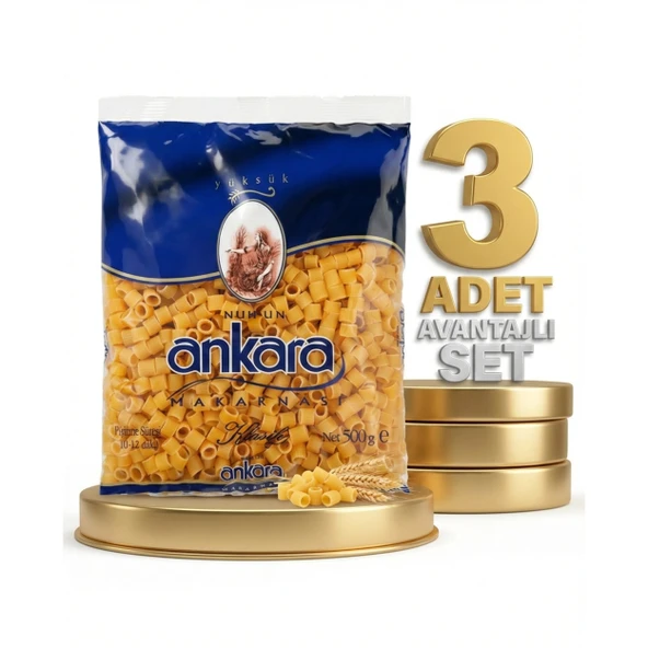 Ankara Yüksük Makarna 3x500 Gr ürün görseli 1