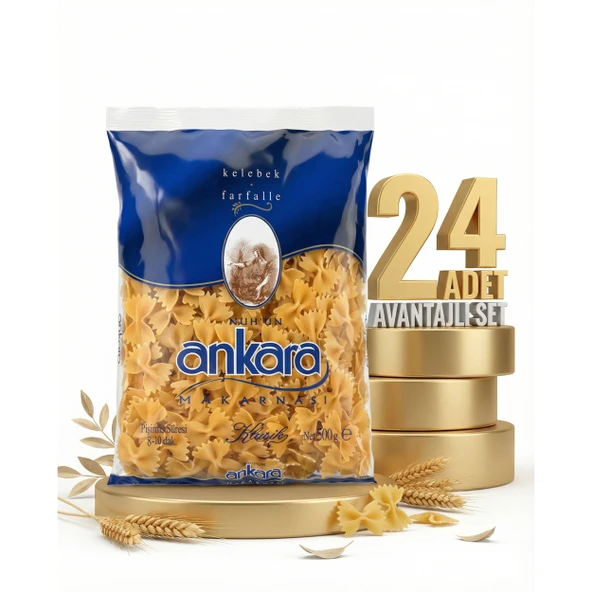 Ankara Kelebek Makarna 24x500 Gr ürün görseli 1