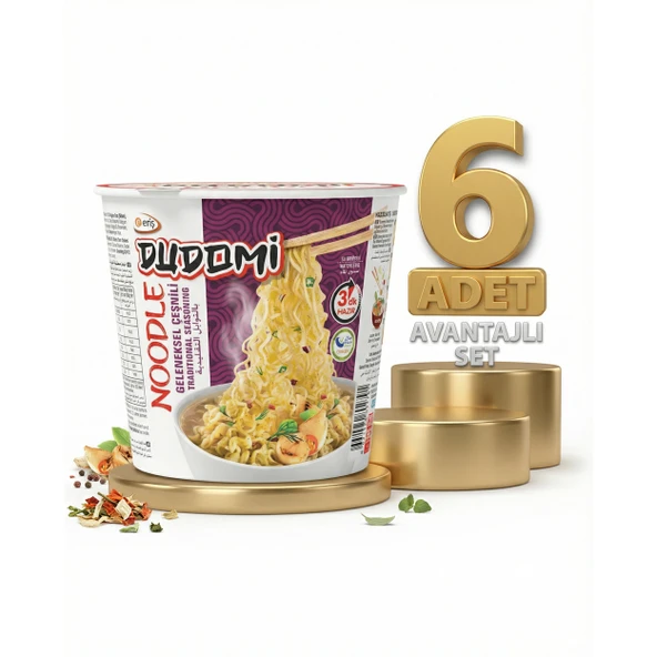 Dudomi Bardak Geneksel Çeşnili Noodle 6x60 Gr ürün görseli 1