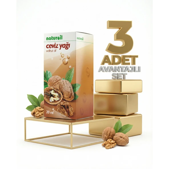 Naturoil Ceviz Yağı 3x20 Ml ürün görseli 1