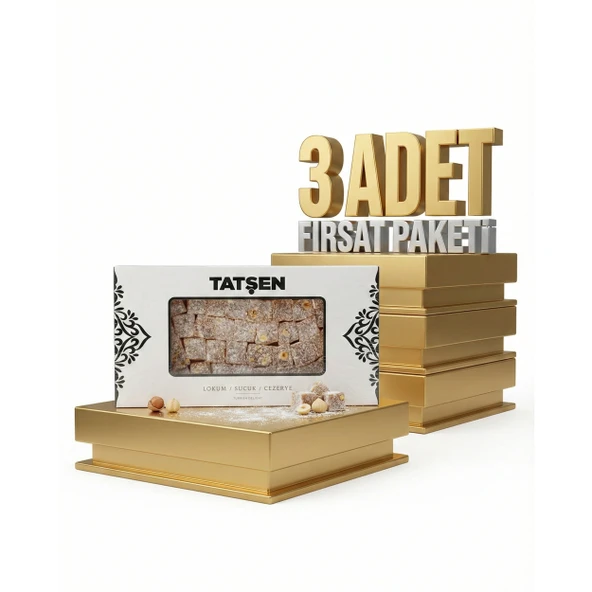 Tatşen Lokum Fındıklı 3x750 Gr ürün görseli 1