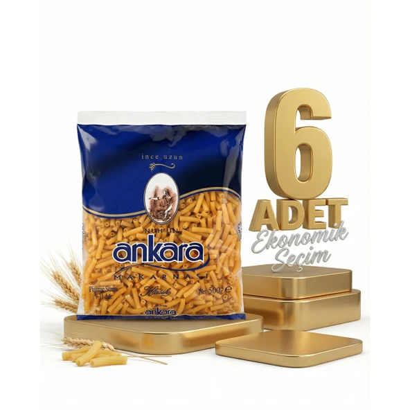 Ankara İnce Uzun Makarna 6x500 Gr ürün görseli 1