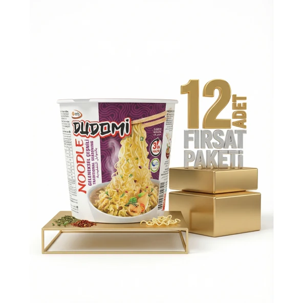Dudomi Bardak Geneksel Çeşnili Noodle 12x60 Gr ürün görseli 1