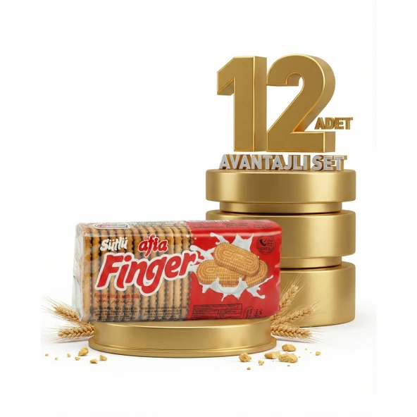 Afia Sütlü Finger Bisküvi 12x140 Gr - Resim 2