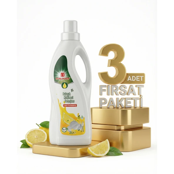 Worldchem Bulaşık Makine Deterjanı 3x2 Lt ürün görseli 1