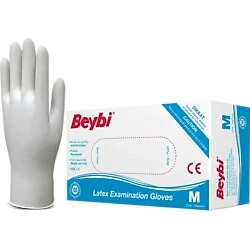Beybi Pudrasız Mavi Nitril Muayene Eldiveni M - 100'lük Kutu ürün görseli 1