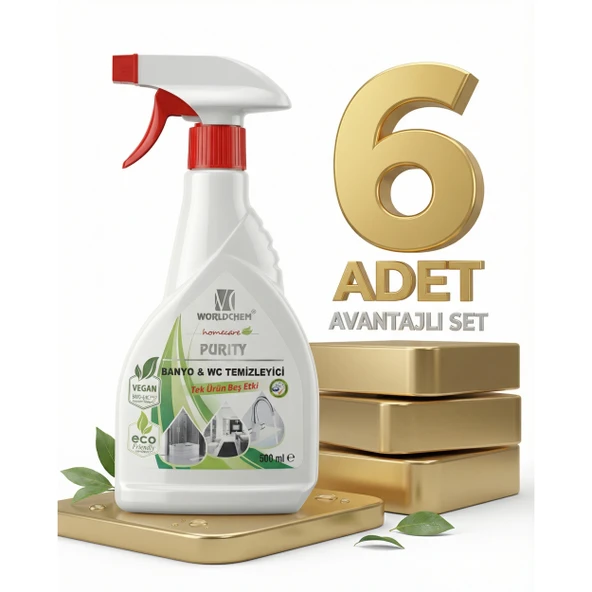 Worldchem Banyo Wc Temizleme 6x500 Ml ürün görseli 1