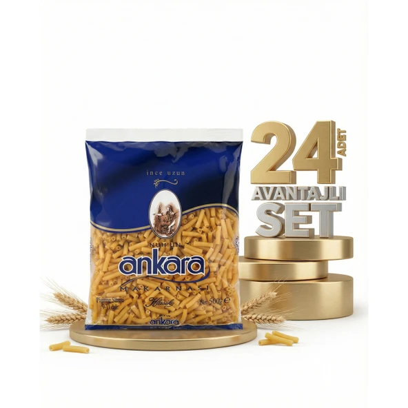 Ankara İnce Uzun Makarna 24x500 Gr ürün görseli 1