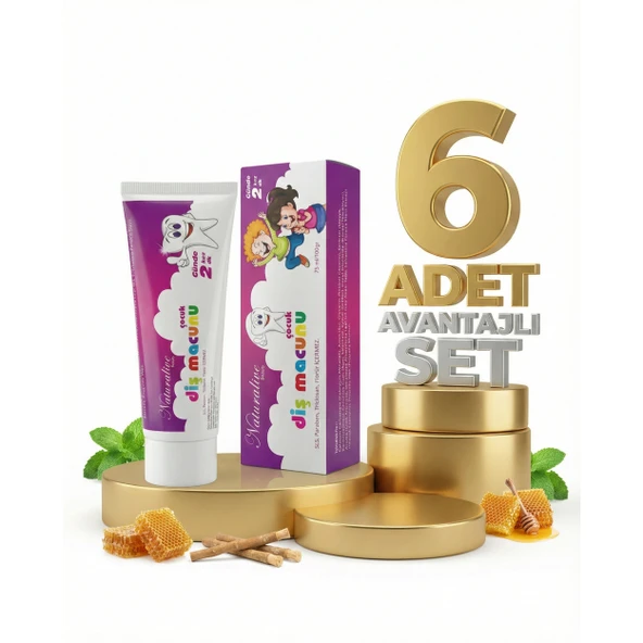 Naturalive Çocuk Diş Macunu 6x75 Ml/100 Gr ürün görseli 1