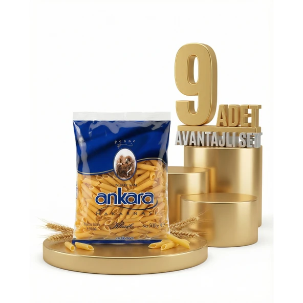 Ankara Kalem Makarna 9x500 Gr ürün görseli 1
