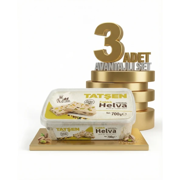 Tatşen Helva Fıstıklı 3x700 Gr ürün görseli 1
