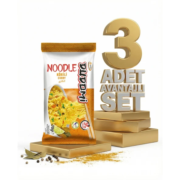 Dudomi Kore Usulü Köri Çeşnili Noodle 3x70 Gr ürün görseli 1