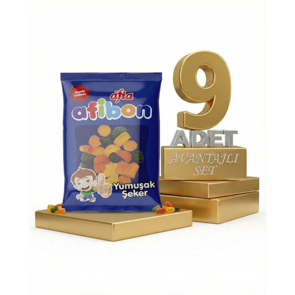 Afia Afibon Yumuşak Şeker 9x80 Gr - Resim 2