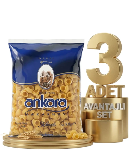 Ankara Mantı Makarna 3x500 Gr - Resim 2
