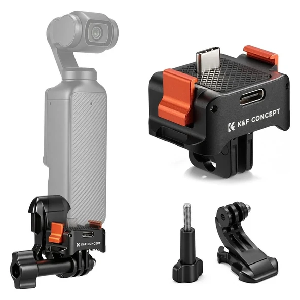 K&f Concept Osmo Pocket 3 / 4 Osmo Pocket 4 Için Şarj Soketli Stand (Type-C) ürün görseli 1
