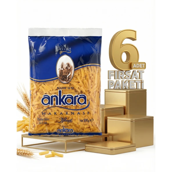 Ankara Erişte Makarna 6x500 Gr ürün görseli 1