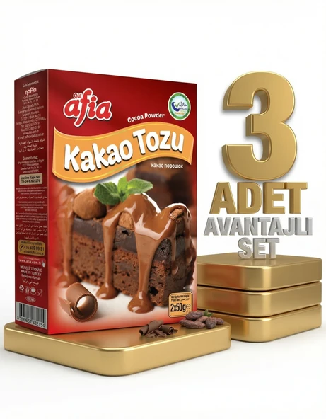 Afia Kakao Tozu 3x100 Gr ürün görseli 1