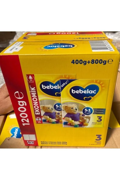 Bebelac 3 Devam Sütü 800 Gr + 400 Gr ürün görseli 1