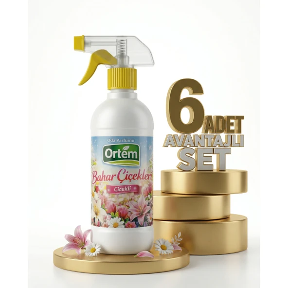 Ortem Oda Parfümü Bahar Çiçekleri 6x500 Ml ürün görseli 1