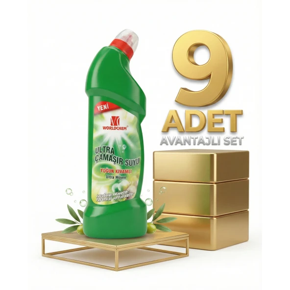 Worldchem Ultra Çamaşır Suyu 9x750 Ml ürün görseli 1
