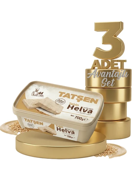 Tatşen Helva Sade 3x700 Gr - Resim 2