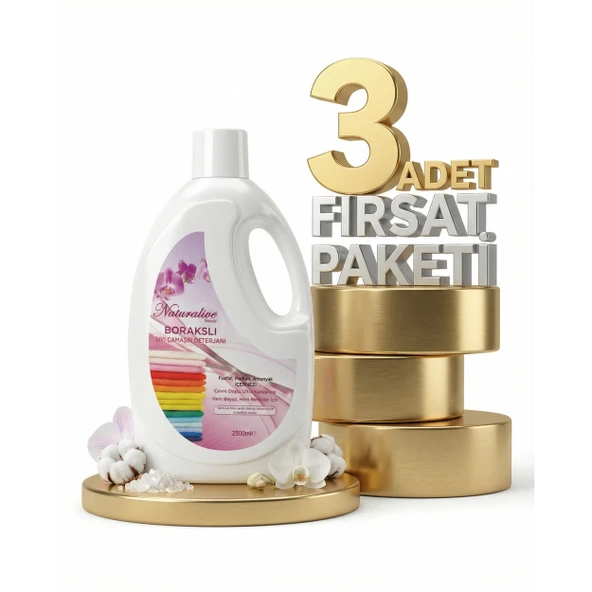 Naturalive Renkliler Sıvı Çamaşır Deterjanı 3x2,50 Lt ürün görseli 1