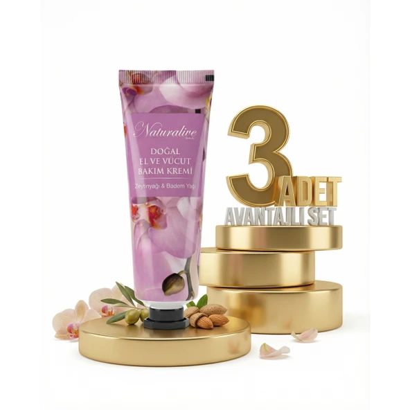 Naturalive El Ve Vücut Bakım Kremi 3x50 Gr ürün görseli 1