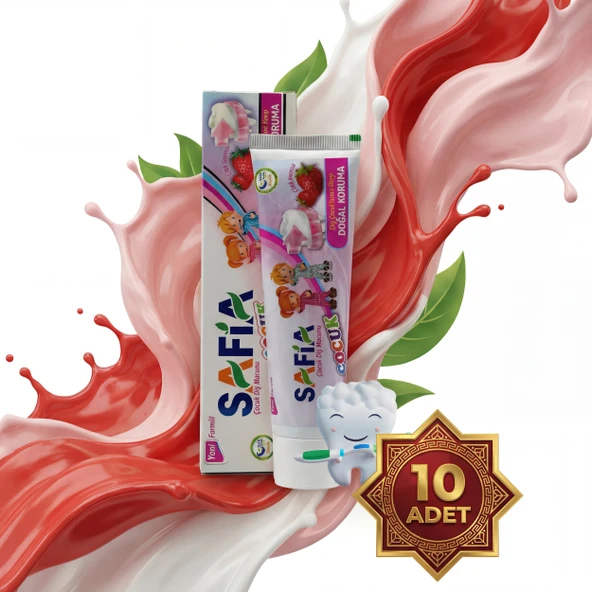 Safia Çocuk Diş Macunu 10x60 ml - Resim 3
