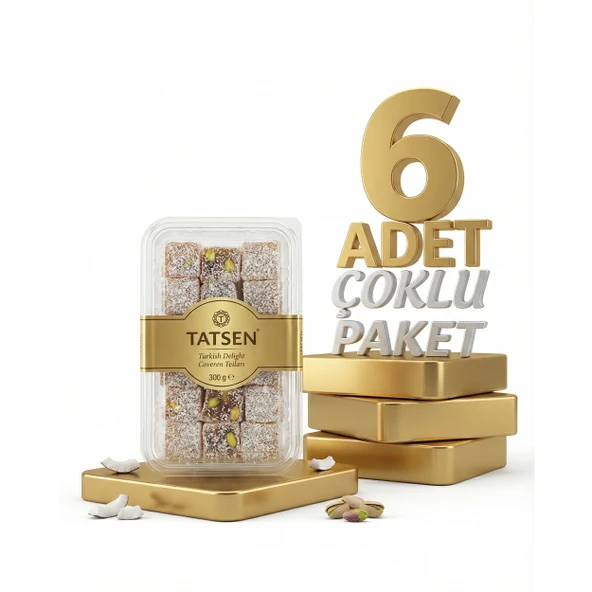 Tatşen Lokum Fındıklı 6x300 Gr ürün görseli 1
