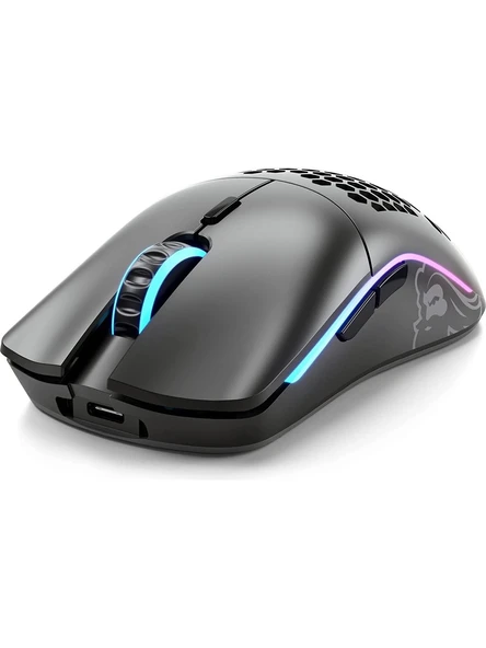 Glorious Model O- Minus GLO-MS-OMW-MB Mat Siyah RGB Şarjlı Optik Kablosuz Oyuncu Mouse ürün görseli 1