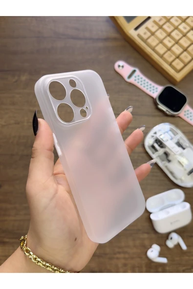 iPhone 15 Pro Uyumlu Süper İnce Mat Ultra Thin Silikon Kılıf ürün görseli 1