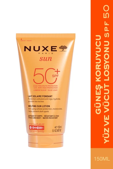 Nuxe Lait Delicieux Güneş Koruyucu Yüz ve Vücut SPF50 150 ml ürün görseli 1