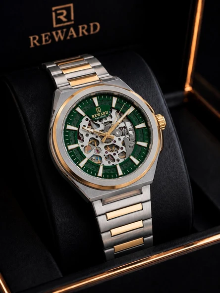 Reward Otomatik Luxury Seri Erkek Saati Çelik Kordon 5 ATM Su Geçirmez 2 Yıl Garanti RW.EO.004 ürün görseli 1