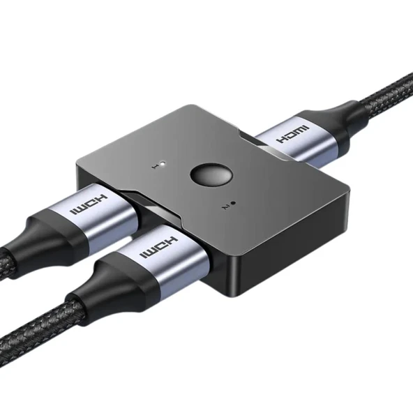 Polham Jazos 2in1 Çift Yönlü HDMI Switch Adaptör, 4K 60Hz, Çift Ekran Bağlantılı Çevirici, TV,PC,Projektör ürün görseli 1