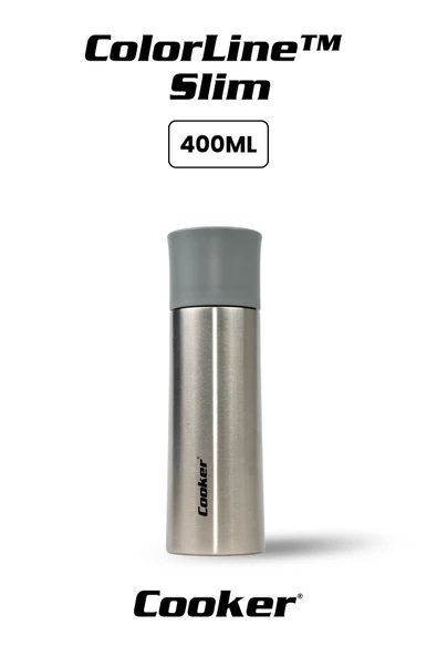 Cooker ColorLine Slim 400 ml Paslanmaz Çelik Termos CKR2056 ürün görseli 1