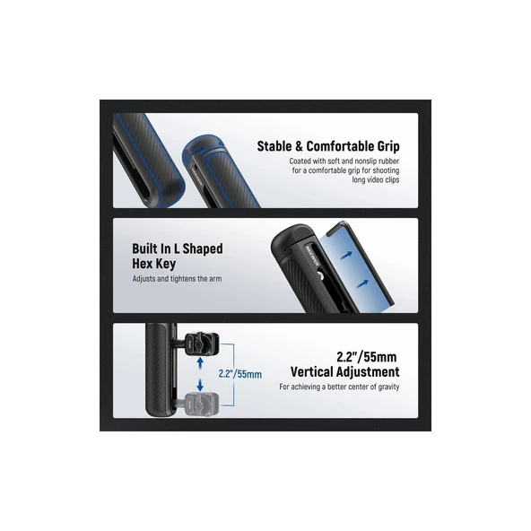Neewer Quick Release Side Handle (Black) - Resim 2