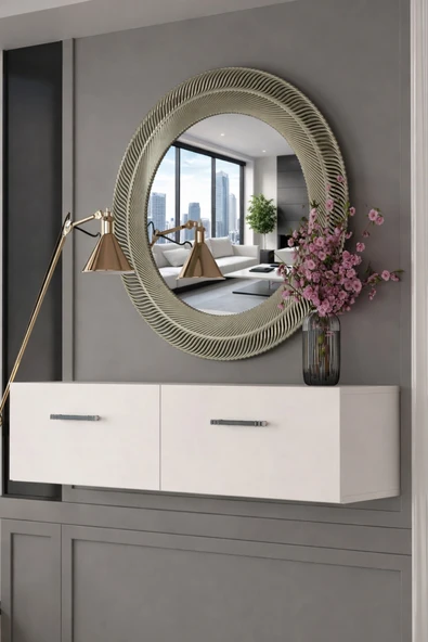 Dekortis Home Dekor 120DHDDR2BG EROS DUVARA MONTE DRESUAR BEYAZ-GÜMÜŞ ürün görseli 1
