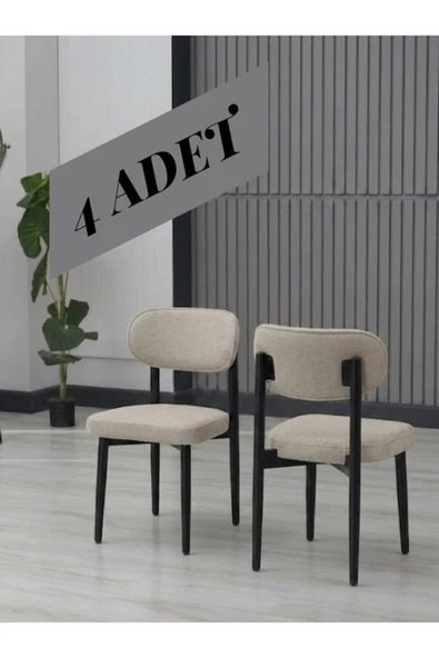 BADE SANDALYE SİYAH AYAK 4 ADET ürün görseli 1