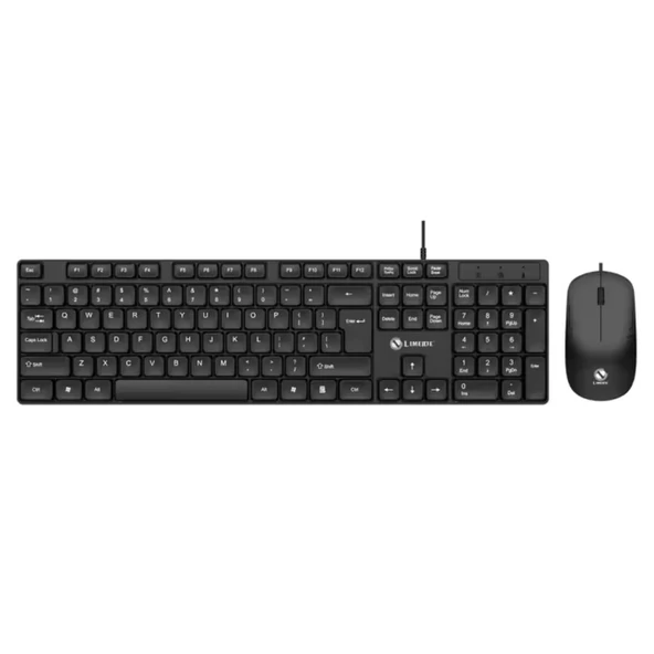 Polham USB Kablolu Sessiz Ofis Ev Tipi Klavye Mouse Seti, Bilek Destekli, Tak Çalıştır Klavye Mouse ürün görseli 1
