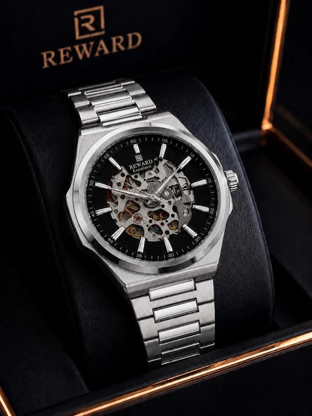 Reward Otomatik Luxury Seri Erkek Saati Çelik Kordon 5 ATM Su Geçirmez 2 Yıl Garanti RW.EO.002 ürün görseli 1