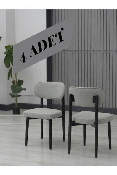 BADE SANDALYE SİYAH AYAK 4 ADET ürün görseli 1