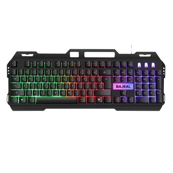 Polham USB Kablolu RGB LED Aydınlatmalı Gaming Mekanik Klavye, Metal Su Geçirmez Oyuncu Klavyesi ürün görseli 1