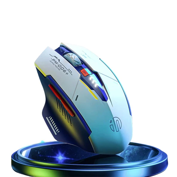 Polham 2.4G Kablosuz Şarjlı Süper Sessiz Oyuncular İçin Mouse, 6 Tuşlu 2400DPİ Gecikmesiz Mouse ürün görseli 1