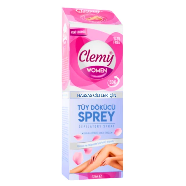 Clemy Women 5 Dk Tüy Dökücü Sprey Hassas Ciltler İçin 100 Ml ürün görseli 1
