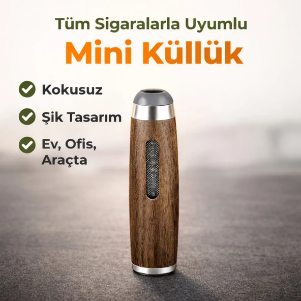 Polham Pipo Tipi Taşınabilir Tüm Sigaralara Uyumlu Küllük, Ev, Ofis, Araç ve Açık Alan İçin Mini Küllük ürün görseli 1